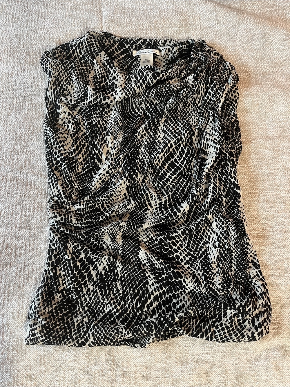 Kenneth Cole zebra print nylon blouse